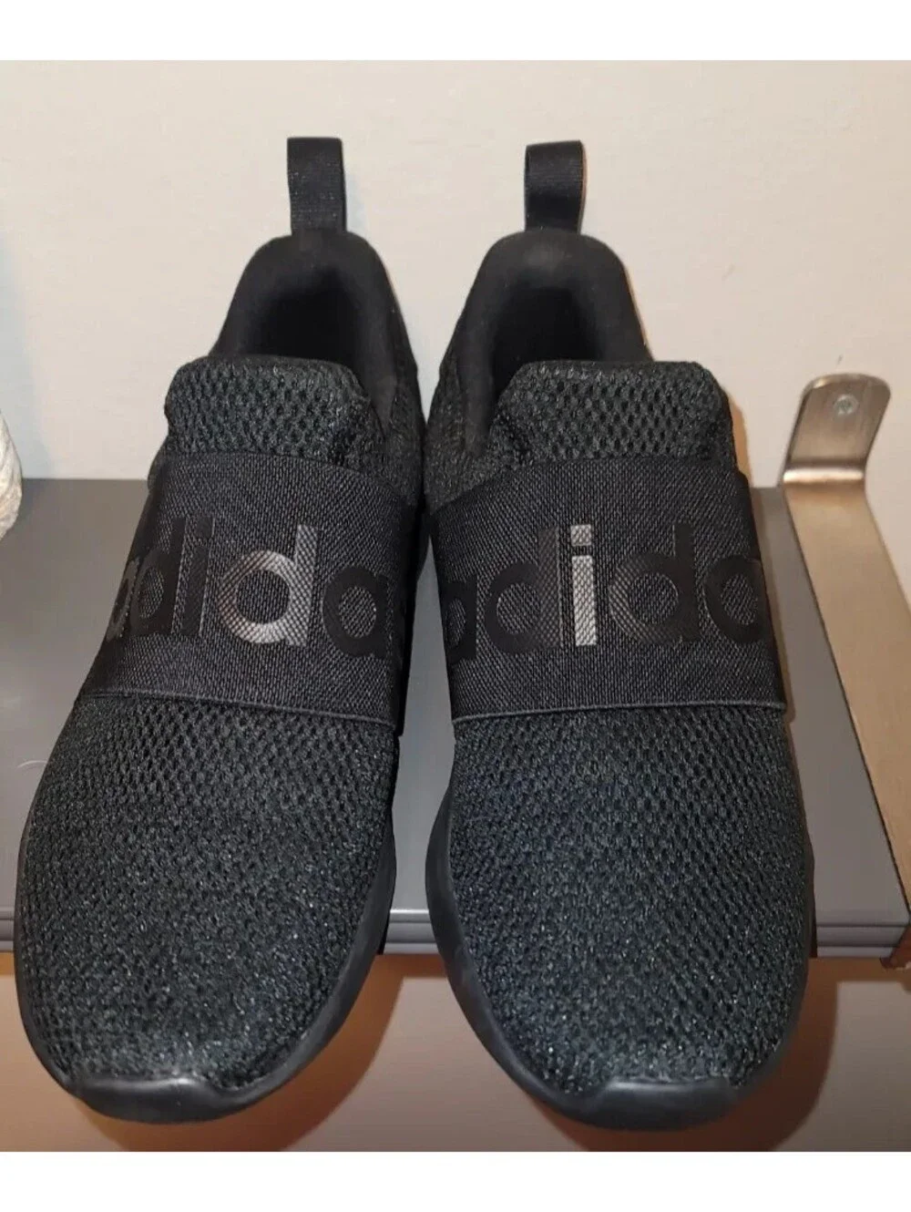 ADIDAS LITE RACER ADAPT SLIP ON TRIPLE BLACK RUNNING SNEAKERS SHOES MENS 7